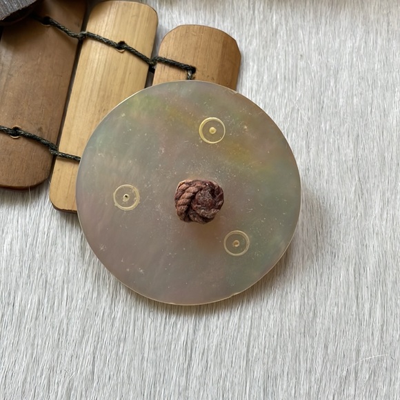 Hand made Bamboo belt with Mother of Pearl - Picture 4 of 4